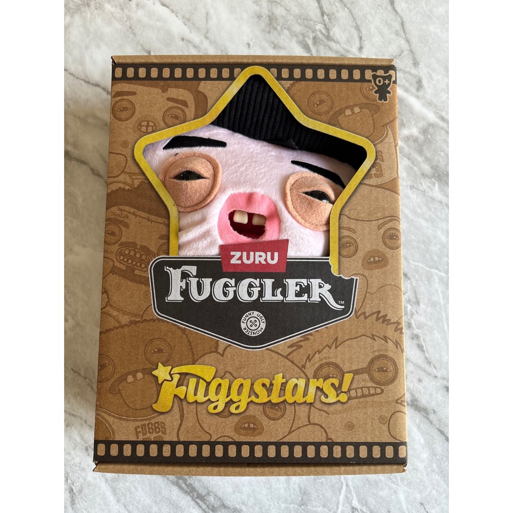 Zuru Fuggler Fuggstars Plush Monster Elvis OS Pink NIB Star Hat Funny Ugly Toy
